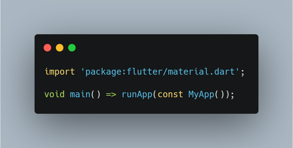 Import package Material dan fungsi main() pada form-textformfield.dart