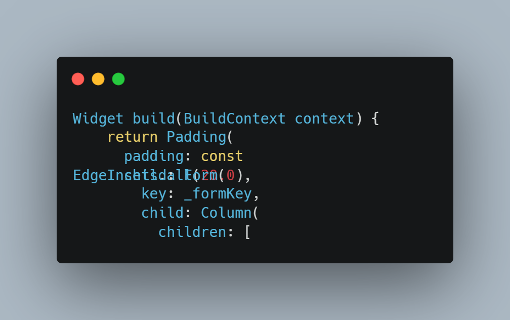 Widget Form yang terhubung dengan _formKey