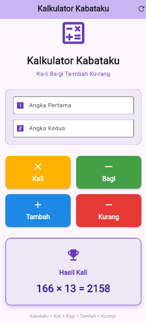Demonstrasi tampilan awal aplikasi