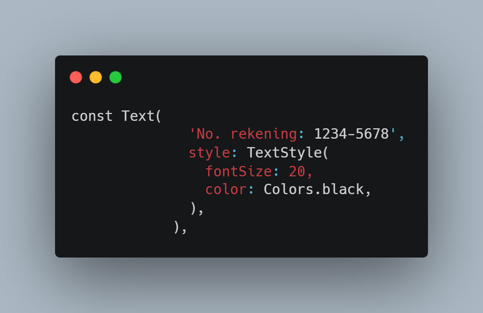 Menambahkan nomor rekening